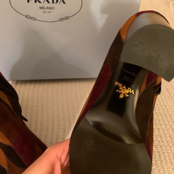 Suede Patchwork Prada Boots - Picture 5 of 7